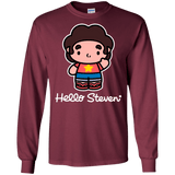 T-Shirts Maroon / S Hello Steven Men's Long Sleeve T-Shirt