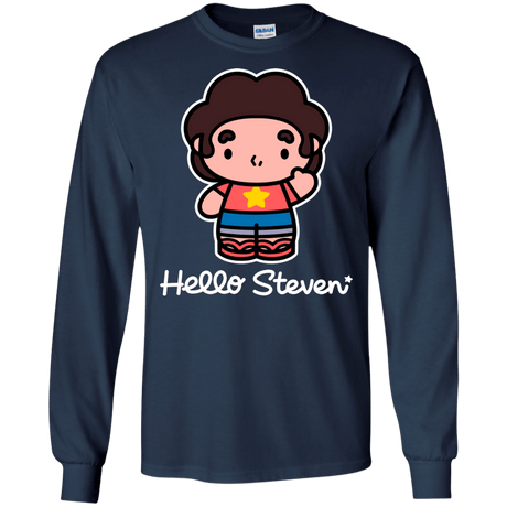 T-Shirts Navy / S Hello Steven Men's Long Sleeve T-Shirt