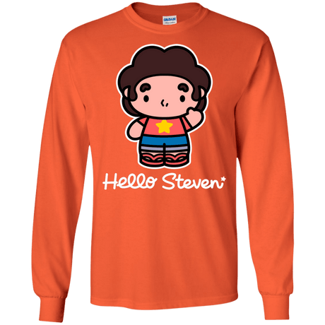 T-Shirts Orange / S Hello Steven Men's Long Sleeve T-Shirt