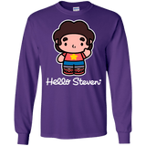 T-Shirts Purple / S Hello Steven Men's Long Sleeve T-Shirt