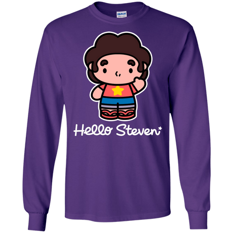 T-Shirts Purple / S Hello Steven Men's Long Sleeve T-Shirt