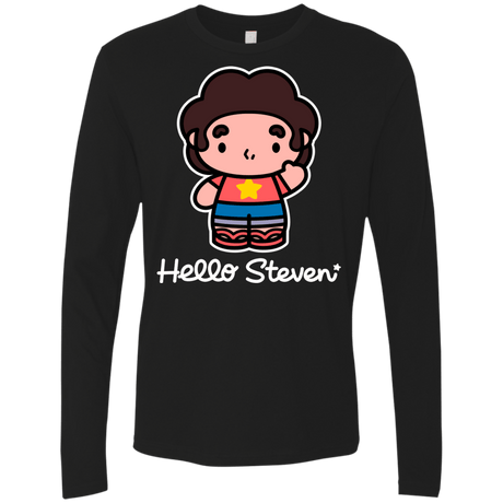T-Shirts Black / S Hello Steven Men's Premium Long Sleeve