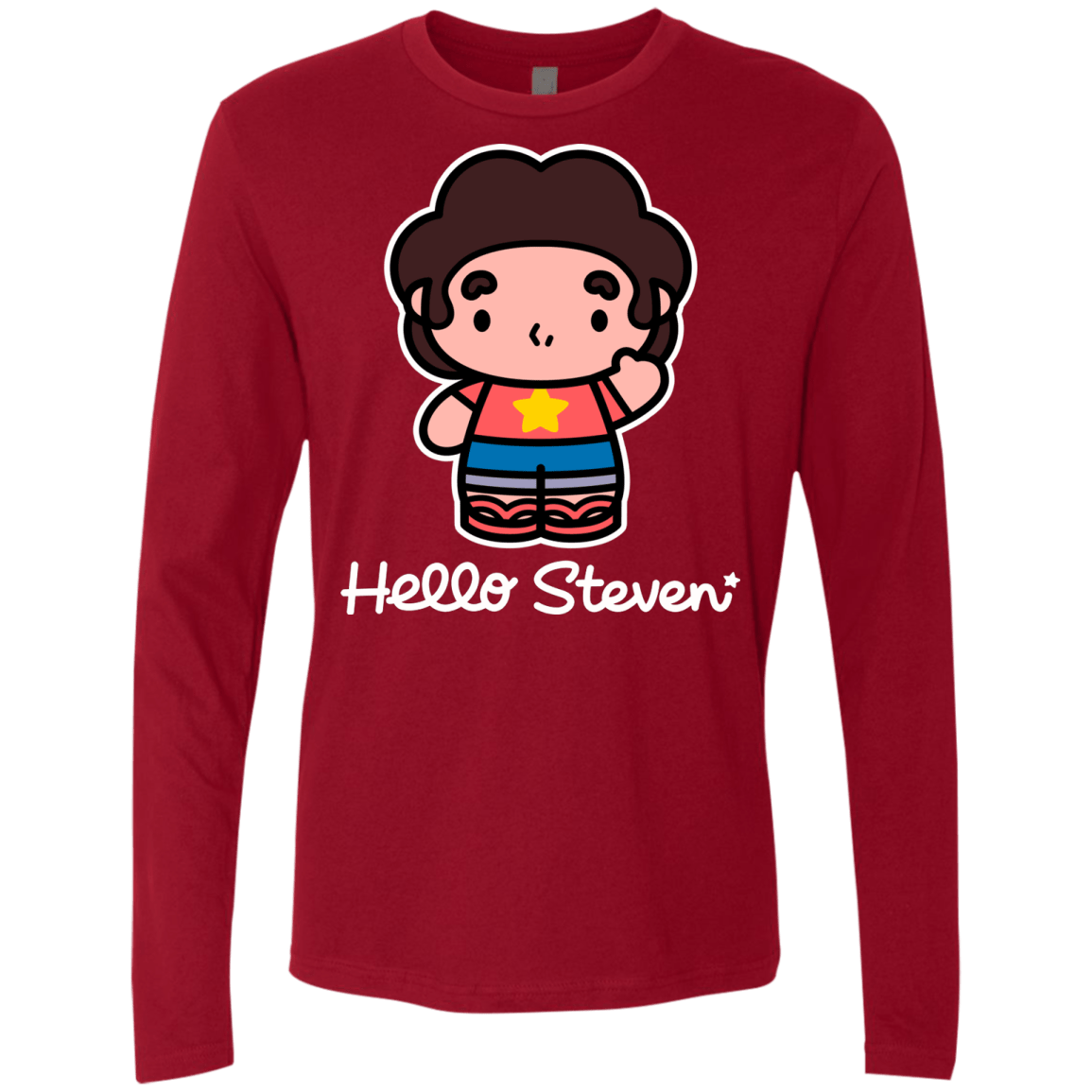 T-Shirts Cardinal / S Hello Steven Men's Premium Long Sleeve