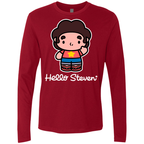 T-Shirts Cardinal / S Hello Steven Men's Premium Long Sleeve