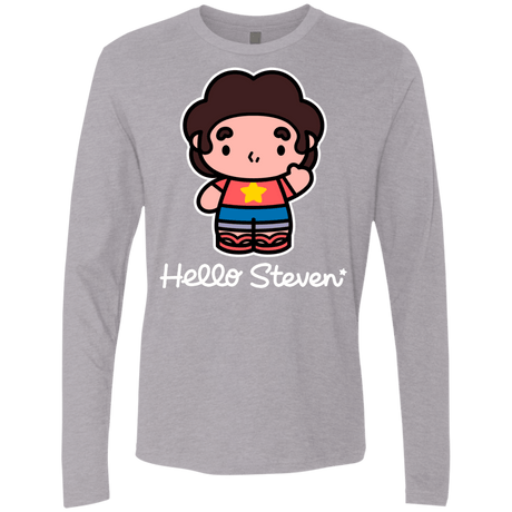 T-Shirts Heather Grey / S Hello Steven Men's Premium Long Sleeve