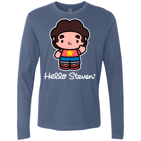 T-Shirts Indigo / S Hello Steven Men's Premium Long Sleeve
