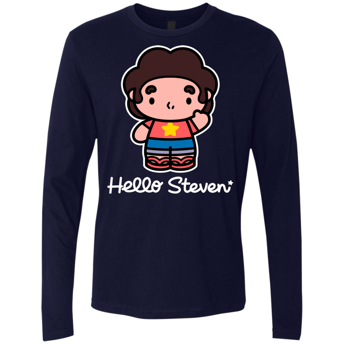 T-Shirts Midnight Navy / S Hello Steven Men's Premium Long Sleeve
