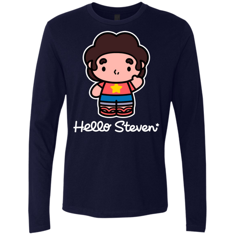 T-Shirts Midnight Navy / S Hello Steven Men's Premium Long Sleeve