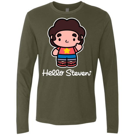 T-Shirts Military Green / S Hello Steven Men's Premium Long Sleeve