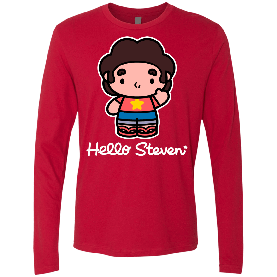 T-Shirts Red / S Hello Steven Men's Premium Long Sleeve
