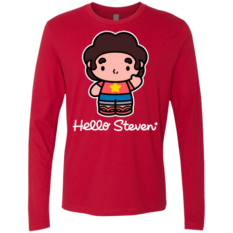 T-Shirts Red / S Hello Steven Men's Premium Long Sleeve
