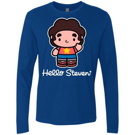 T-Shirts Royal / S Hello Steven Men's Premium Long Sleeve