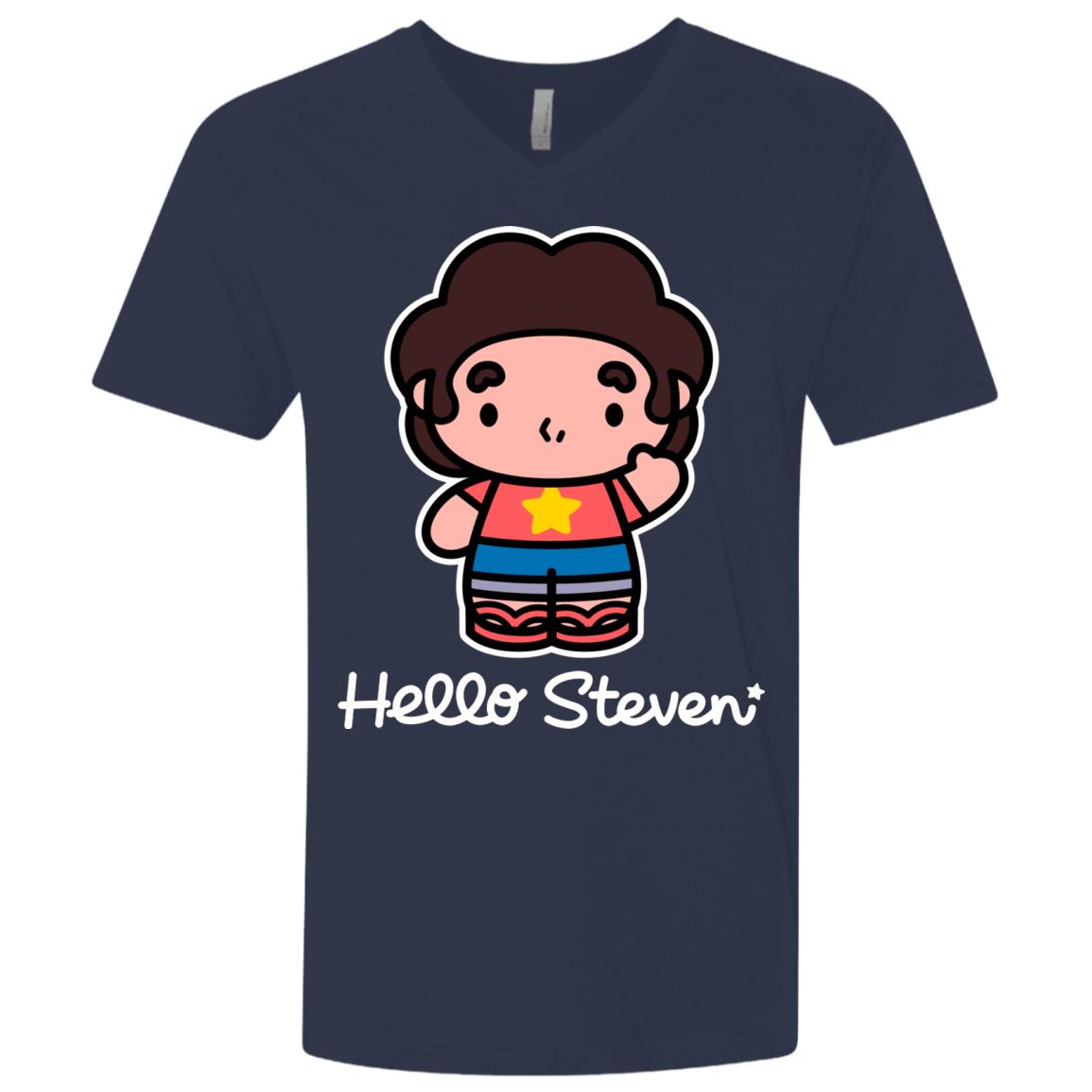 T-Shirts Midnight Navy / X-Small Hello Steven Men's Premium V-Neck
