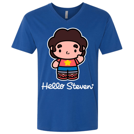 T-Shirts Royal / X-Small Hello Steven Men's Premium V-Neck