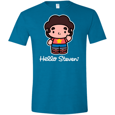 T-Shirts Antique Sapphire / S Hello Steven Men's Semi-Fitted Softstyle
