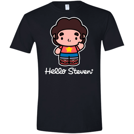 T-Shirts Black / X-Small Hello Steven Men's Semi-Fitted Softstyle