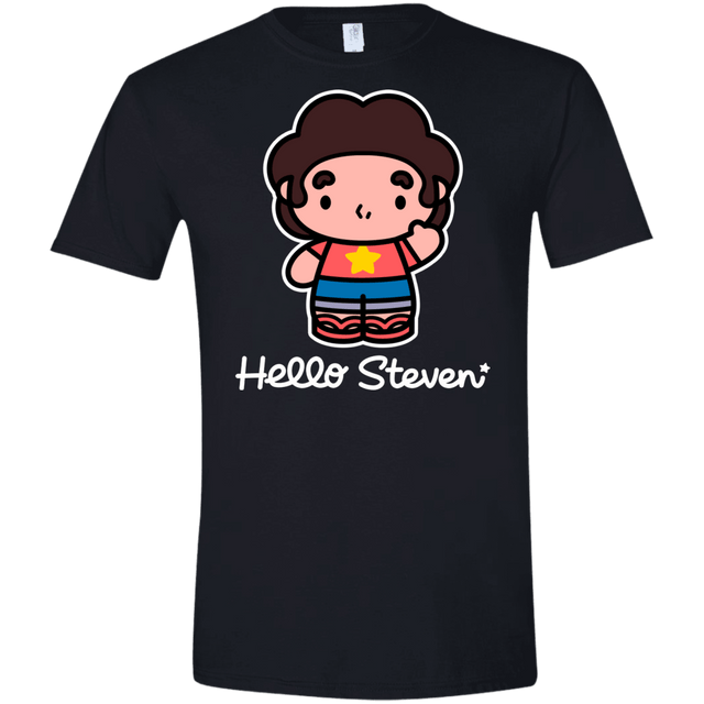 T-Shirts Black / X-Small Hello Steven Men's Semi-Fitted Softstyle