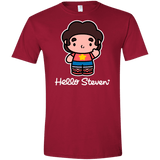 T-Shirts Cardinal Red / S Hello Steven Men's Semi-Fitted Softstyle