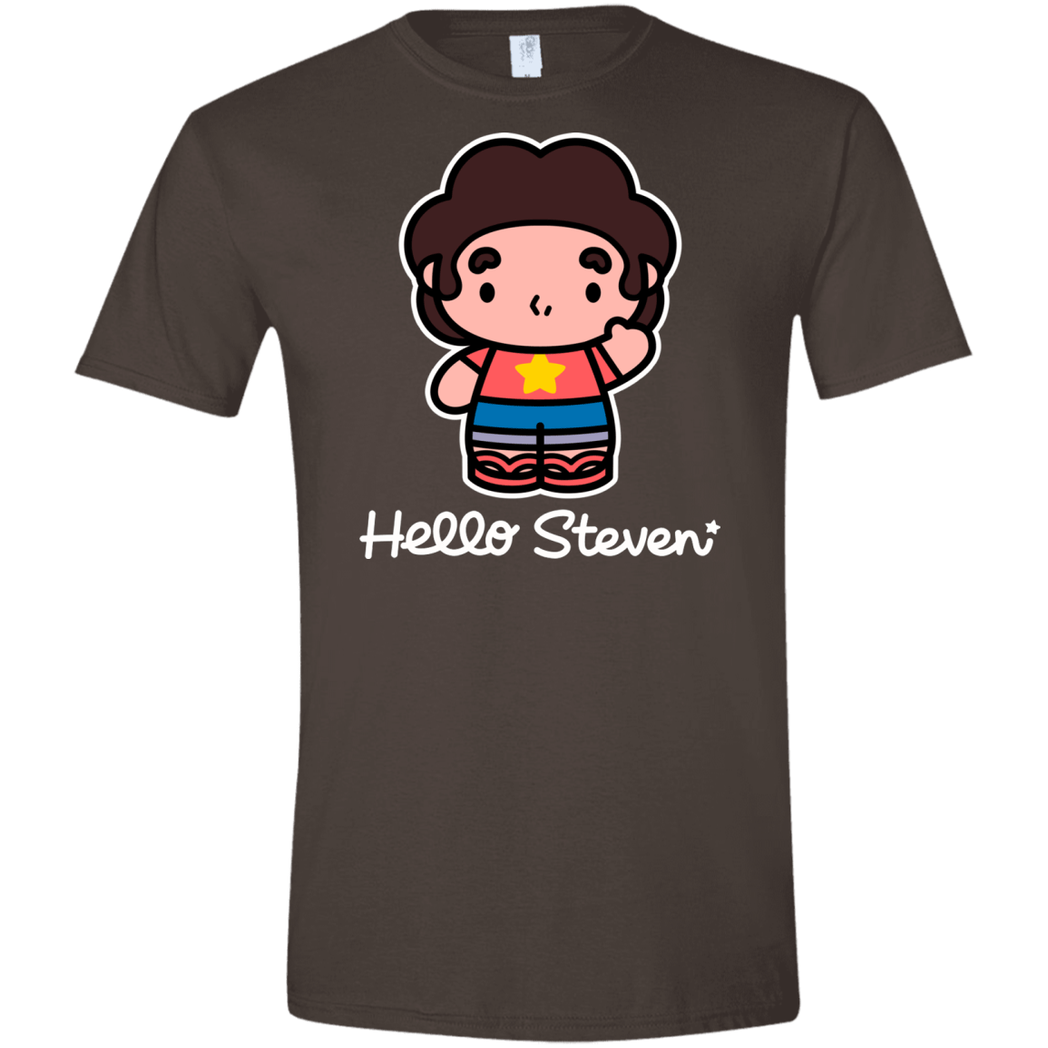 T-Shirts Dark Chocolate / S Hello Steven Men's Semi-Fitted Softstyle