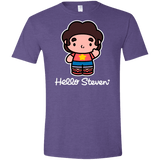 T-Shirts Heather Purple / S Hello Steven Men's Semi-Fitted Softstyle