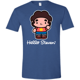 T-Shirts Heather Royal / X-Small Hello Steven Men's Semi-Fitted Softstyle