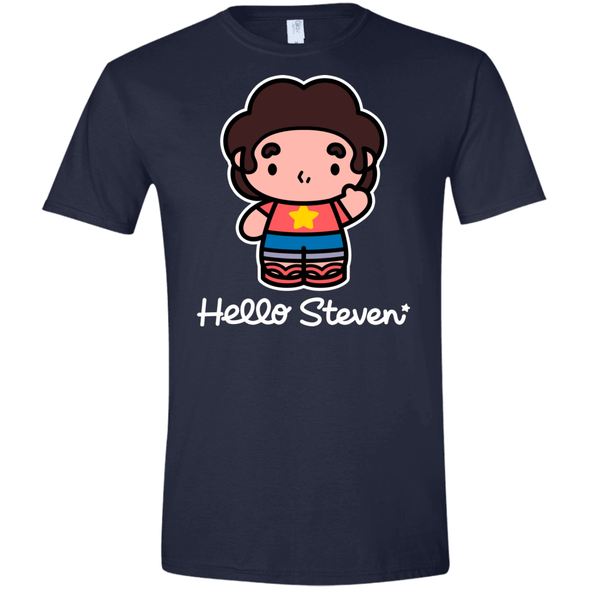 T-Shirts Navy / X-Small Hello Steven Men's Semi-Fitted Softstyle
