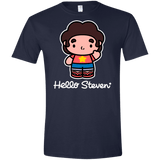 T-Shirts Navy / X-Small Hello Steven Men's Semi-Fitted Softstyle