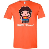 T-Shirts Orange / S Hello Steven Men's Semi-Fitted Softstyle