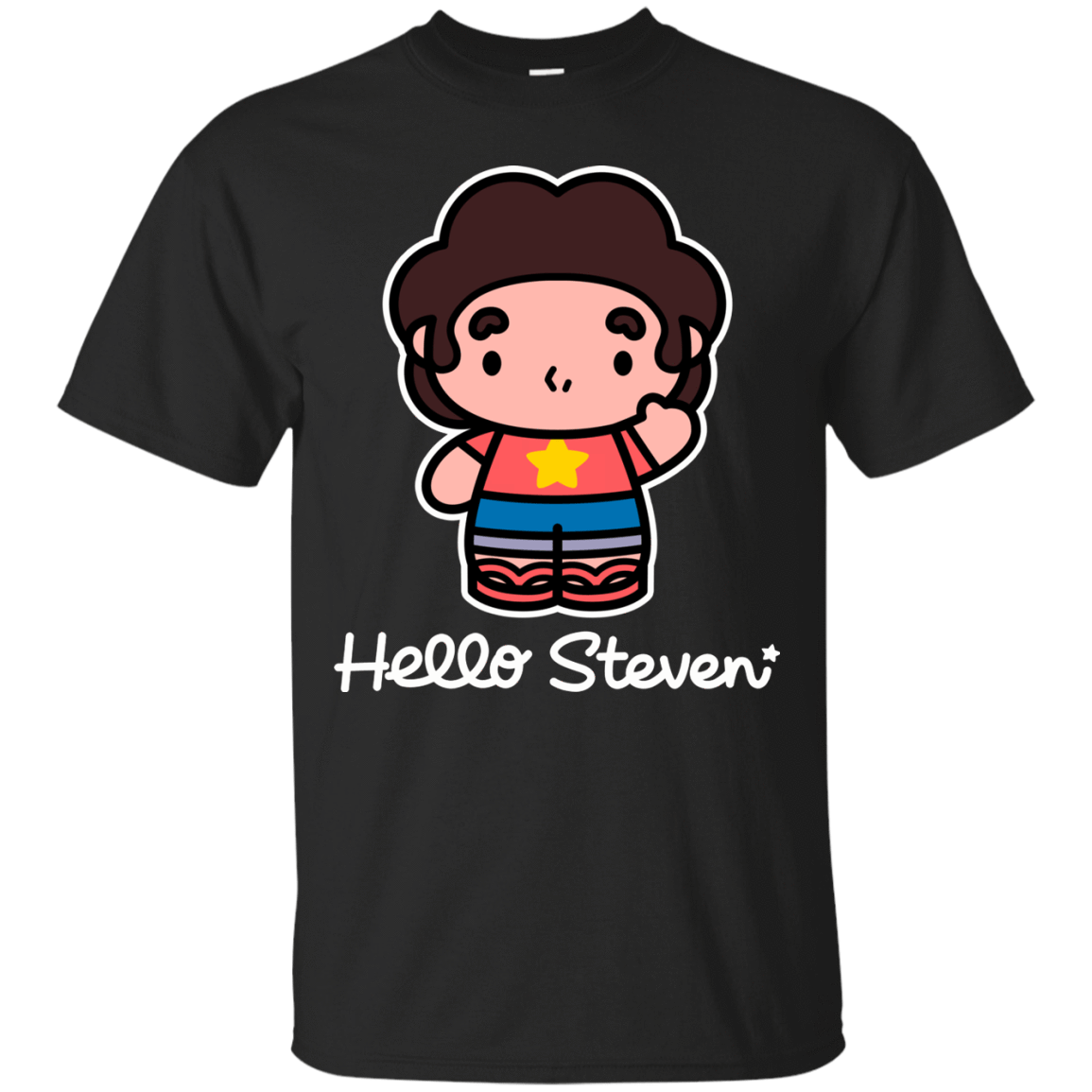 T-Shirts Black / S Hello Steven T-Shirt