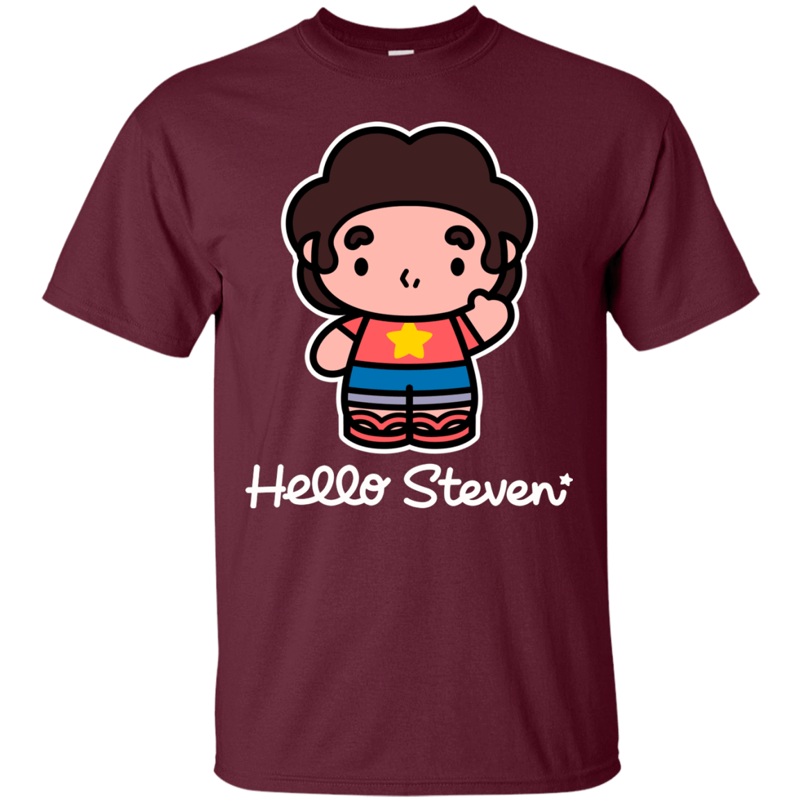 T-Shirts Maroon / S Hello Steven T-Shirt