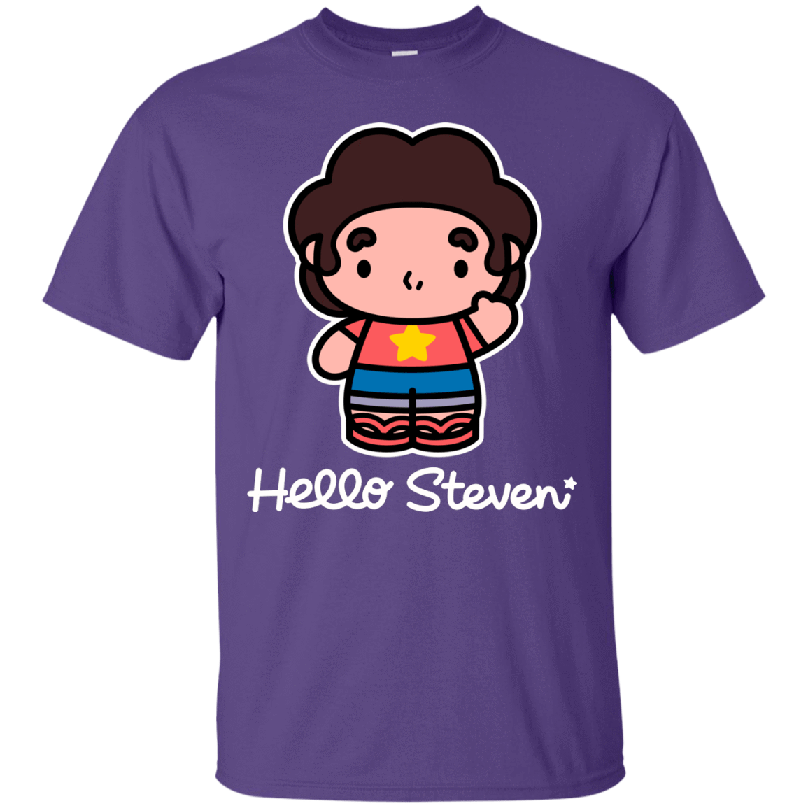 T-Shirts Purple / S Hello Steven T-Shirt