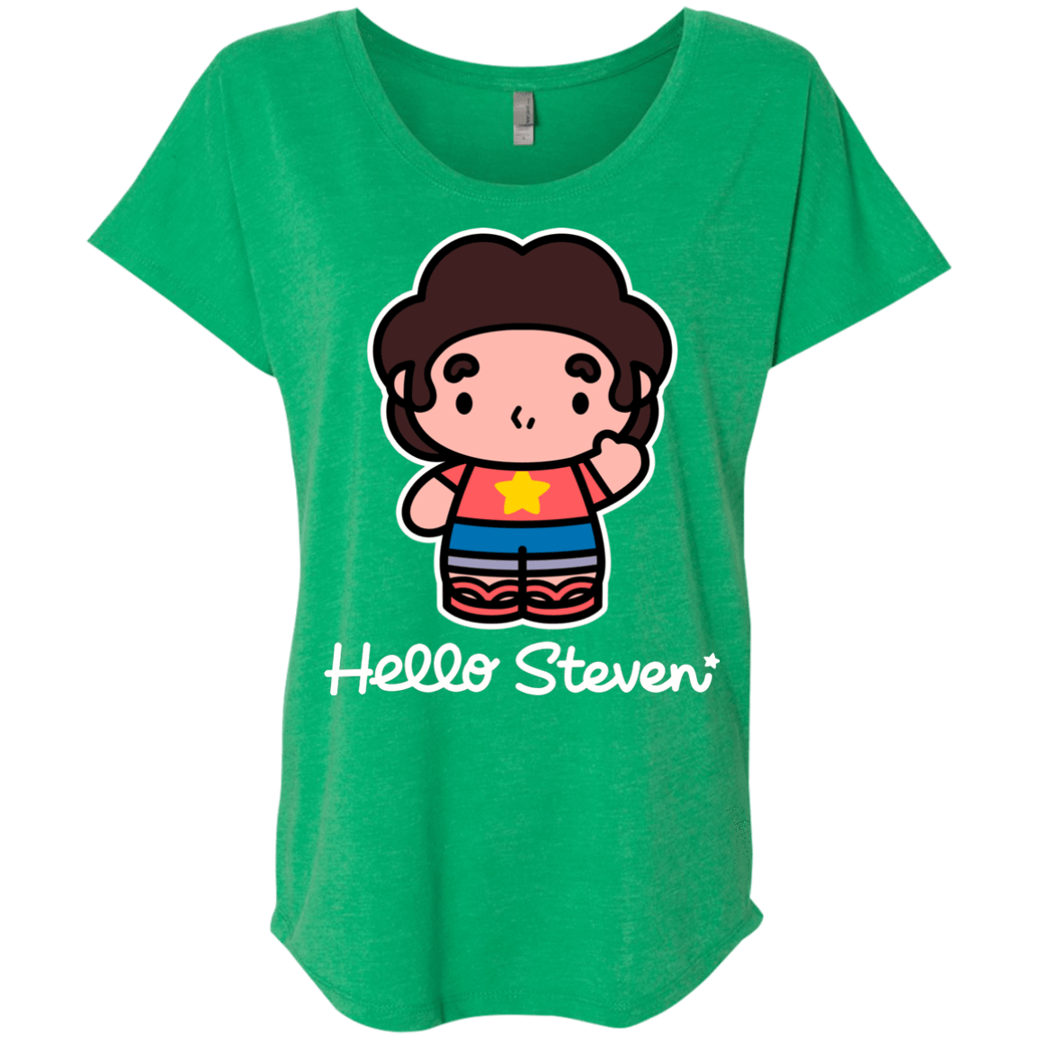 T-Shirts Envy / X-Small Hello Steven Triblend Dolman Sleeve