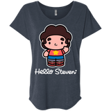 T-Shirts Vintage Navy / X-Small Hello Steven Triblend Dolman Sleeve