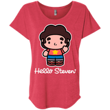 T-Shirts Vintage Red / X-Small Hello Steven Triblend Dolman Sleeve