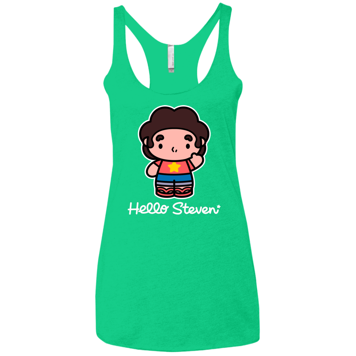T-Shirts Envy / X-Small Hello Steven Women's Triblend Racerback Tank