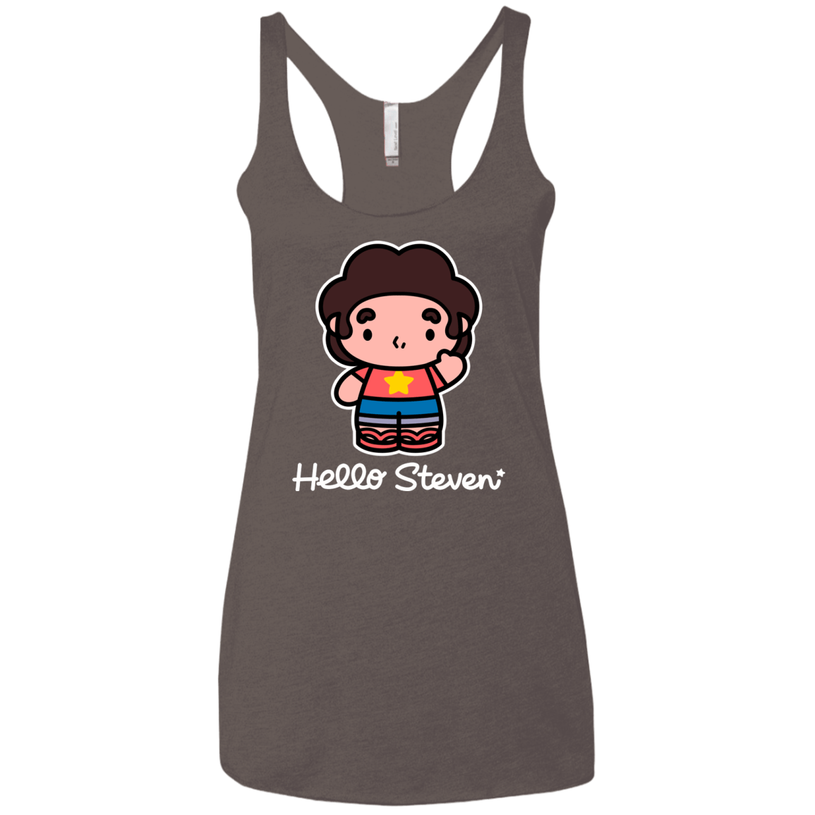 T-Shirts Macchiato / X-Small Hello Steven Women's Triblend Racerback Tank