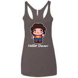 T-Shirts Macchiato / X-Small Hello Steven Women's Triblend Racerback Tank