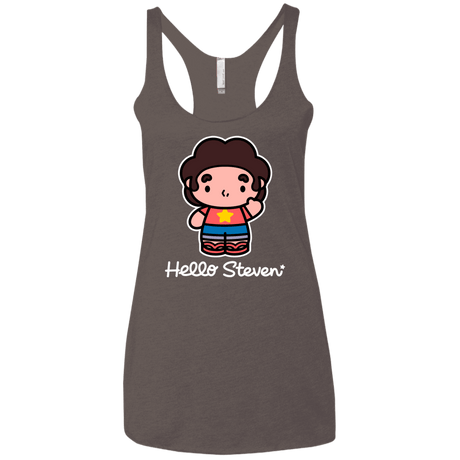 T-Shirts Macchiato / X-Small Hello Steven Women's Triblend Racerback Tank