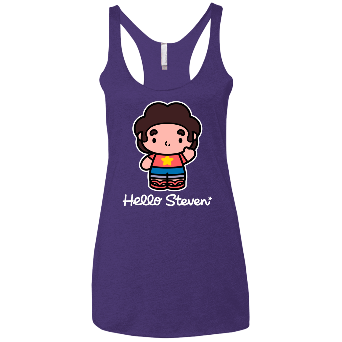 T-Shirts Purple Rush / X-Small Hello Steven Women's Triblend Racerback Tank