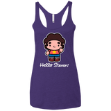 T-Shirts Purple Rush / X-Small Hello Steven Women's Triblend Racerback Tank