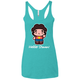 T-Shirts Tahiti Blue / X-Small Hello Steven Women's Triblend Racerback Tank