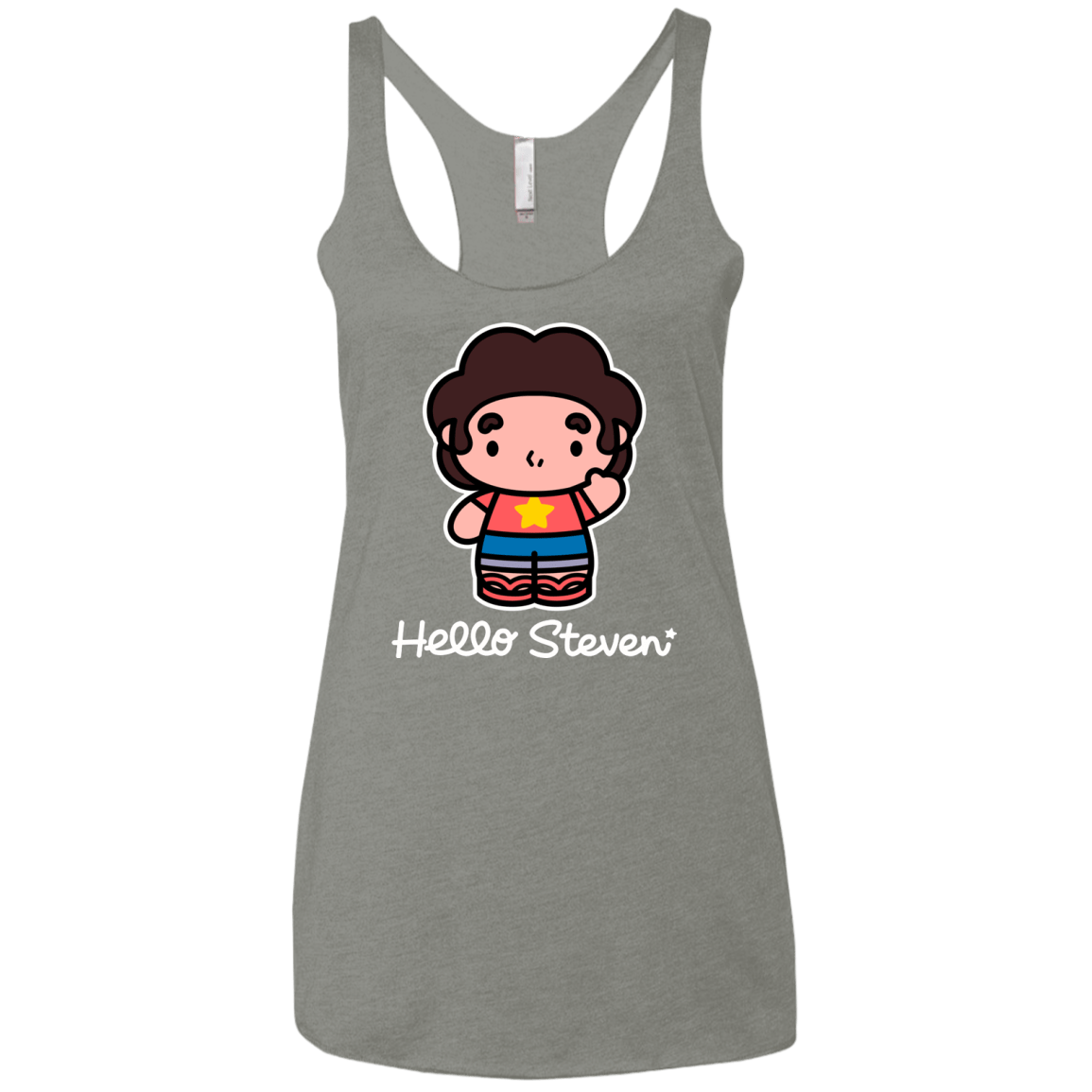 T-Shirts Venetian Grey / X-Small Hello Steven Women's Triblend Racerback Tank