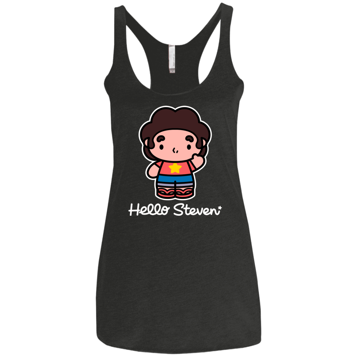 T-Shirts Vintage Black / X-Small Hello Steven Women's Triblend Racerback Tank