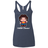 T-Shirts Vintage Navy / X-Small Hello Steven Women's Triblend Racerback Tank