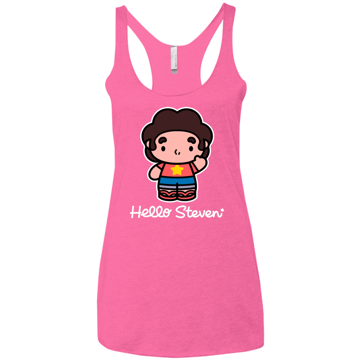 T-Shirts Vintage Pink / X-Small Hello Steven Women's Triblend Racerback Tank