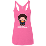 T-Shirts Vintage Pink / X-Small Hello Steven Women's Triblend Racerback Tank
