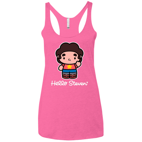 T-Shirts Vintage Pink / X-Small Hello Steven Women's Triblend Racerback Tank