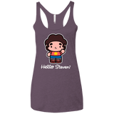 T-Shirts Vintage Purple / X-Small Hello Steven Women's Triblend Racerback Tank