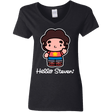 T-Shirts Black / S Hello Steven Women's V-Neck T-Shirt