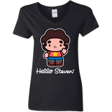 T-Shirts Black / S Hello Steven Women's V-Neck T-Shirt